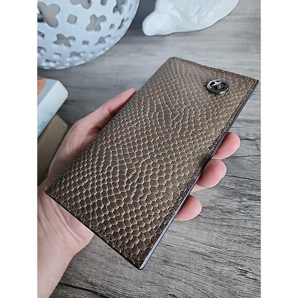 Western Ranger Rodeo Wallet Light Green Leather Reptile Embosed Faux Lonestar - Picture 5 of 8